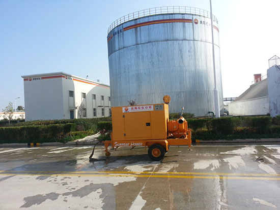 防爆型柴油機(jī)抽水泵車在慶陽石化