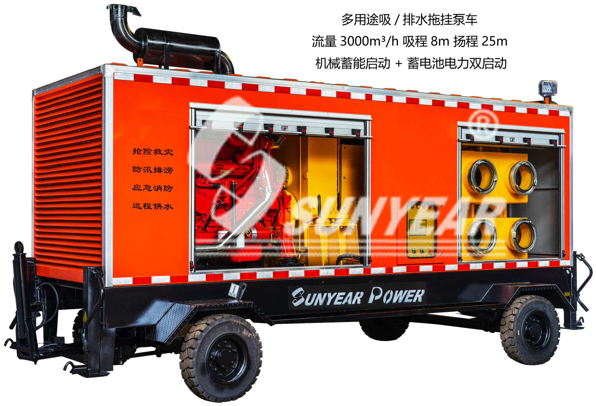 排水拖掛泵車