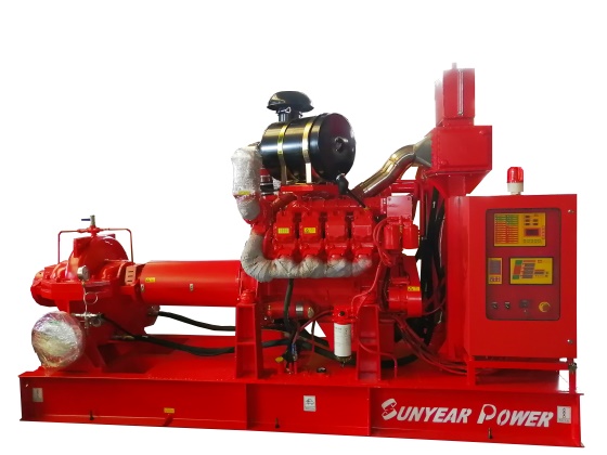 柴油發(fā)動機消防泵完成出廠測試